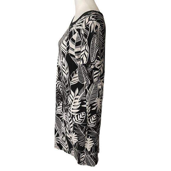 Set of 2 Old Navy Womens Large T-Shirt Dress Teal Printed Short Sleeve Basic - Picture 10 of 14